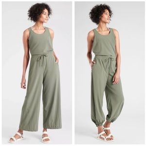 Athleta Sage Green Revive Sleeveless Jumpsuit